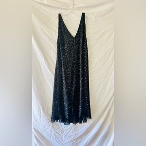 Little Black Dress with Glittering Sequins, Lined